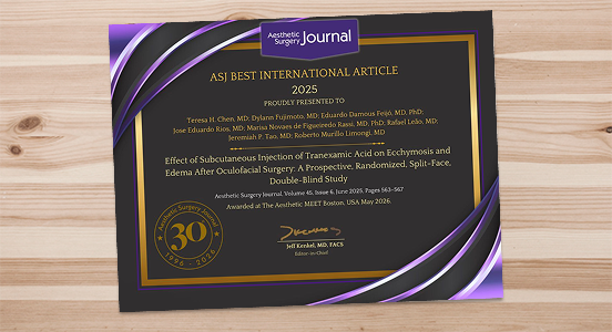 Certificado ASJ Best International Article 2025
